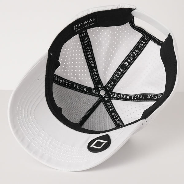 1324 - "CASCADE" 5 PANEL HAT | WHITE