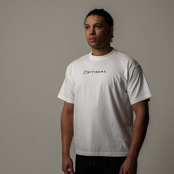 1124 - "RELENTLESS" OVERSIZED TEE | WHITE