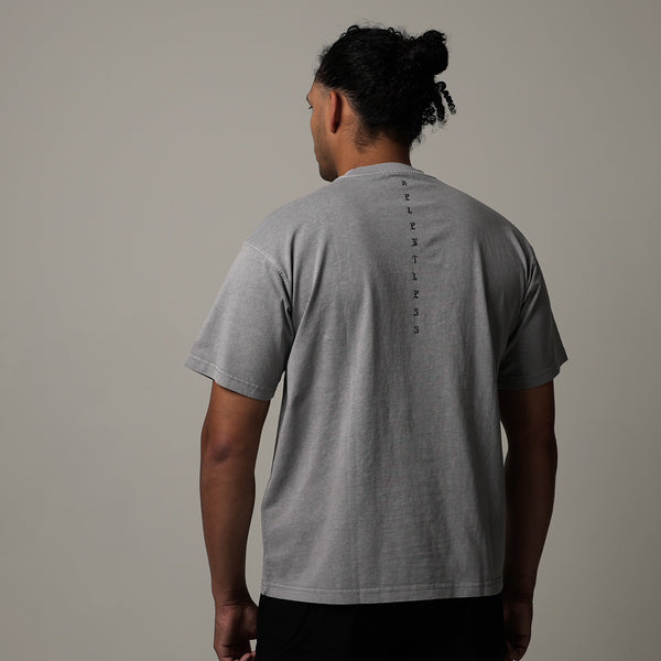 1124 - "RELENTLESS" OVERSIZED TEE | SPACE GRAY