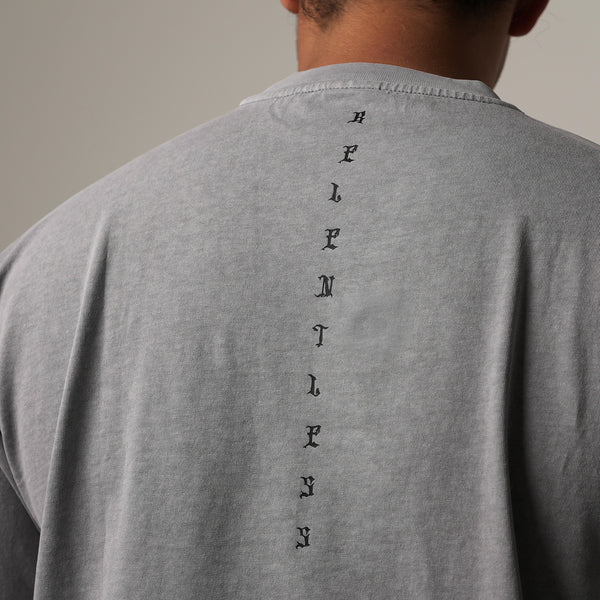 1124 - "RELENTLESS" OVERSIZED TEE | SPACE GRAY