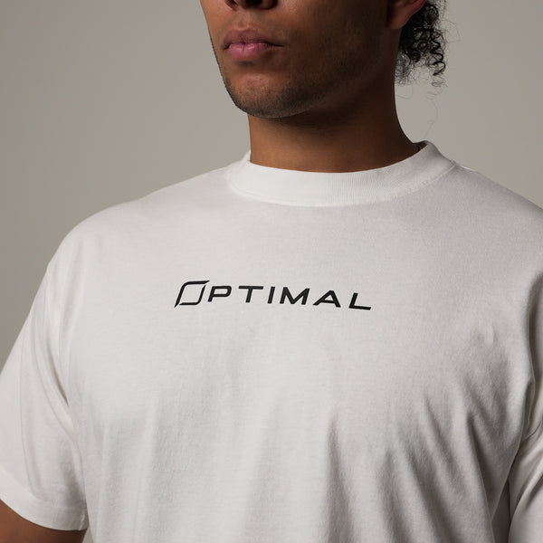 1124 - "RELENTLESS" OVERSIZED TEE | WHITE