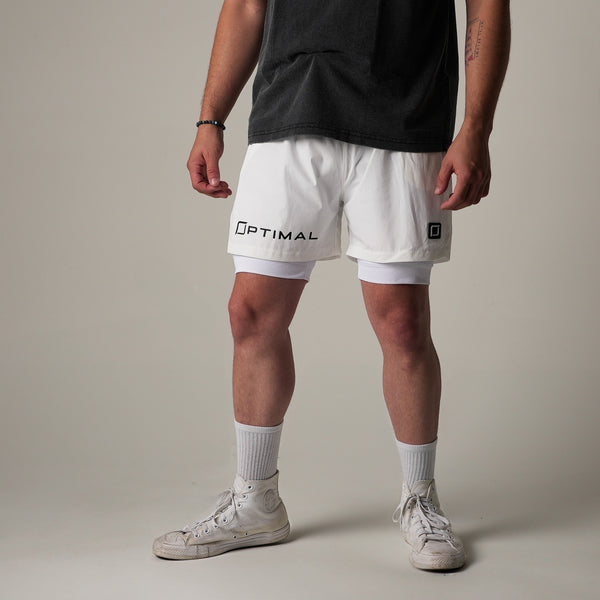 1224 - "NEXUS" TRAINING SHORTS | WHITE