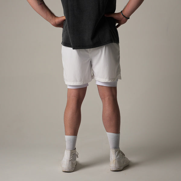 1224 - "NEXUS" TRAINING SHORTS | WHITE