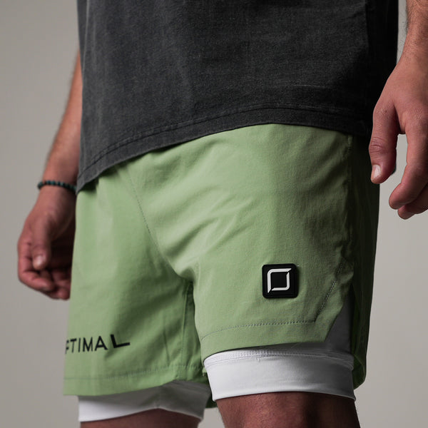 1224 - "NEXUS" TRAINING SHORTS | OLIVE GREEN