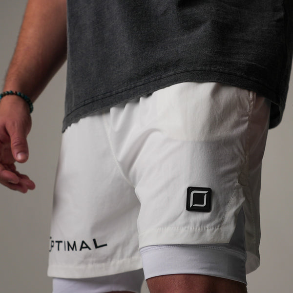 1224 - "NEXUS" TRAINING SHORTS | WHITE